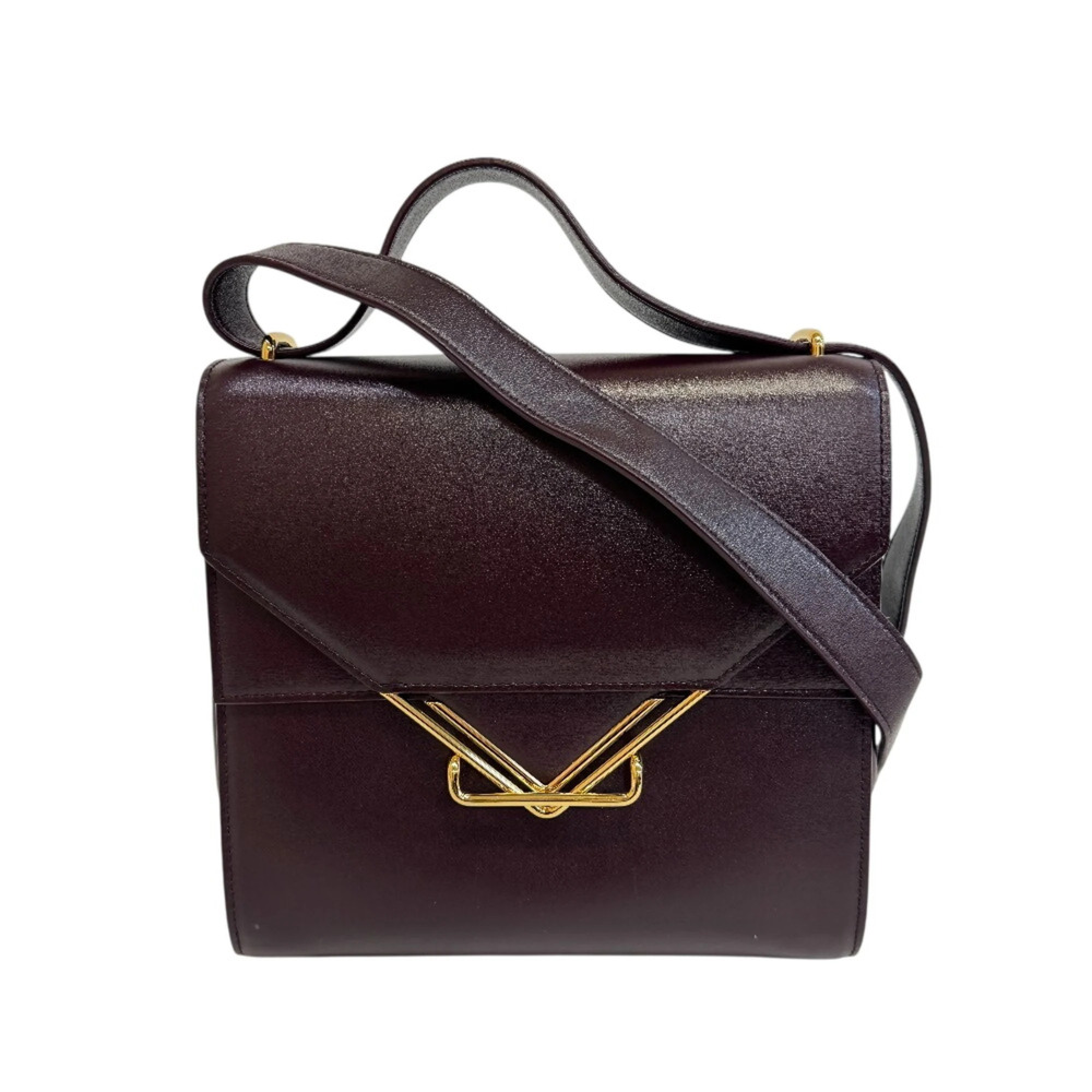 BOTTEGA VENETA The Clip Hand 2-way Formal Shoulder Bag, Wine Red
